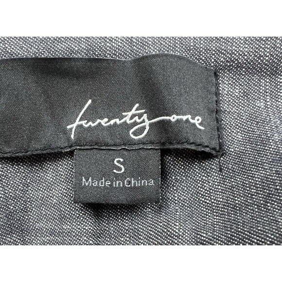 Vintage Y2K Forever Twenty One Mini Skirt S Linen Blend Pleated Grey Schoolcore - Picture 7 of 8